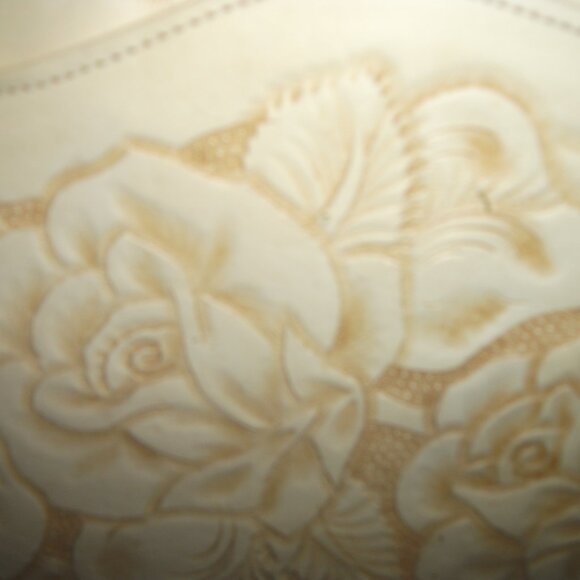 Vintage Genuine Leather Hand Tooled Embossed Mexican Handbag - Picture 12 of 12